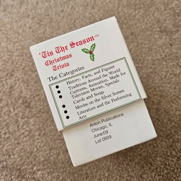 1990 Tis the Season - Christmas Trivia Cards - 1Box - Complete - Picture 5 of 8